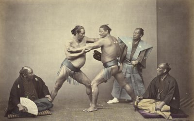 Vertegenwoordigers van Nio, de Japanse Hercules door Felice Beato
