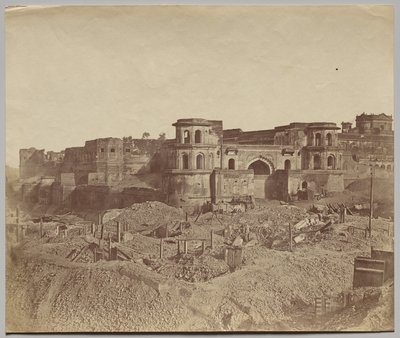 De Mucha Bawn, of de Oude Citadel van Lucknow door Felice A. Beato