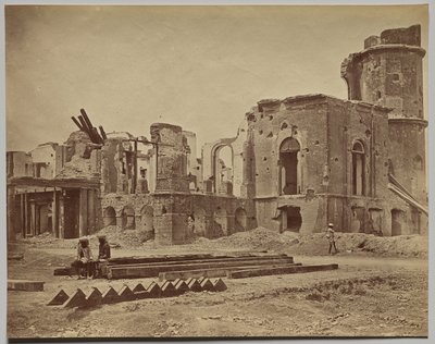 De Residentie vanaf de Voorkant, met de Kamer waar Sir Henry Lawrence werd Gedood door Felice A. Beato