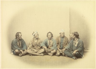 [Een groep Japanse contractarbeiders]. door Felice Beato