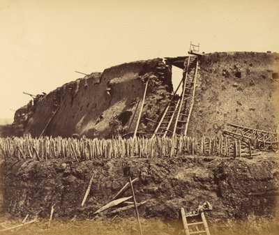 Hoek waar de Fransen binnenkwamen, 21 augustus 1860 door Felice Beato