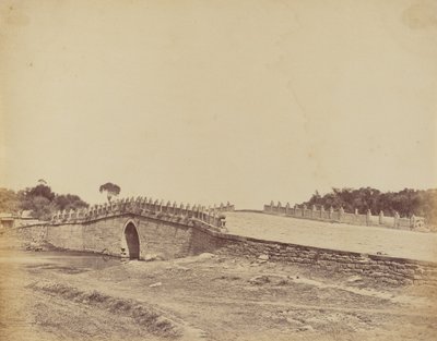 Brug van Palichian bij Peking, de Plaats van het Gevecht met Keizerlijke Chinese Troepen, 21 september 1860 door Felice Beato