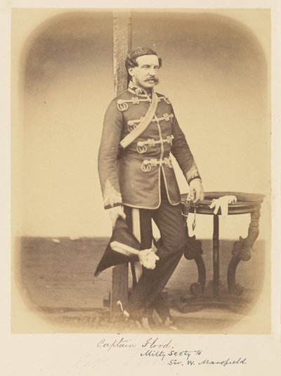 Kapitein Flood, militair secretaris van Sir W. Mansfield door Felice Beato