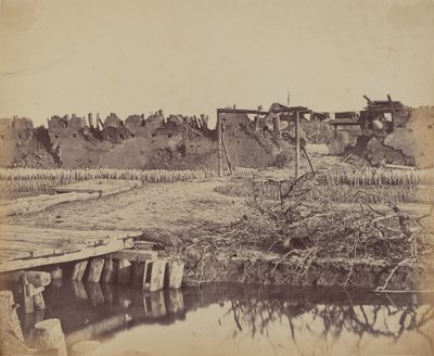 Exterieur van Noord Fort met de Engelse Ingang, 21 augustus 1860 door Felice Beato