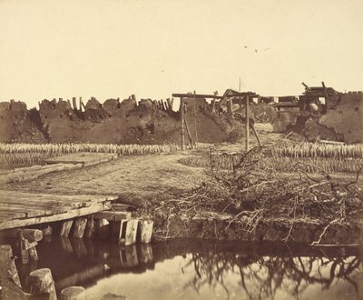Exterieur van het Noord Fort, Tonend de Engelse Ingang door Felice Beato