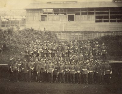 Groepsportret van het Royal Marine Battalion door Felice Beato