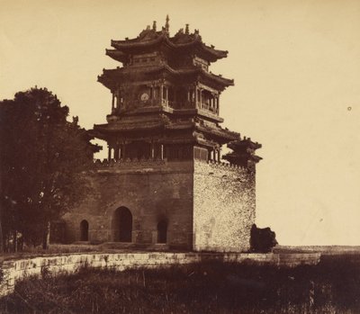 Keizerlijk Zomerpaleis voor de brand van Yuan Ming Yuan, 18 oktober 1860 door Felice Beato