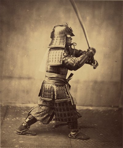 Japanse Krijger in Harnas, 1865-7 door Felice Beato