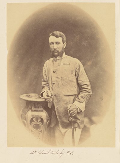 Luitenant-kolonel Wolsely, V.C. door Felice Beato