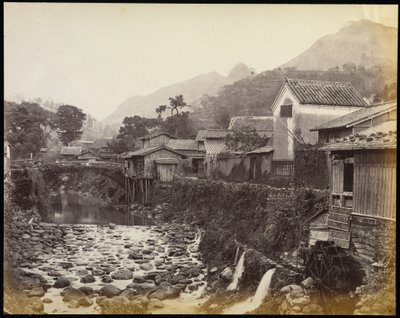 Nagasaki van de Creek Native Towns door Felice Beato