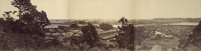 Panorama, Yokohama vanaf Governors Hill door Felice Beato