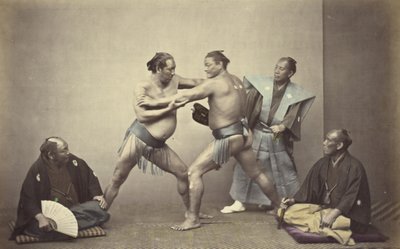 Vertegenwoordigers van Nio, de Japanse Hercules door Felice Beato