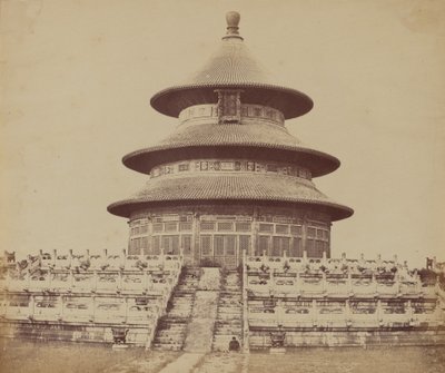Heilige Tempel van de Hemel Waar de Keizer Eenmaal per Jaar Offert, in de Chinese Stad Peking, Oktober 1860 door Felice Beato