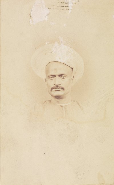 Sir Dinkur Rao, Eerste Minister van de Maharaja van Gwalior door Felice Beato