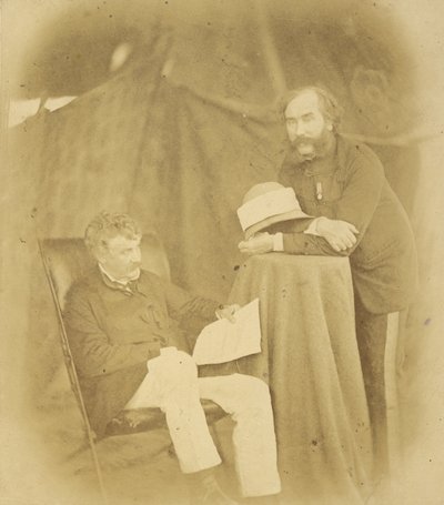 Sir Henry Drury Harness, K.C.B., Kolonel Commandant, Koninklijke Ingenieurs en Kolonel Robert Abercromby door Felice Beato