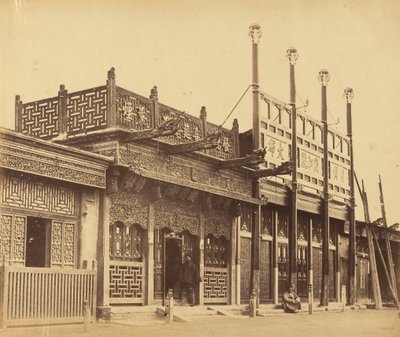 Straat en Winkels in de Tartaarse Stad van Peking, 29 Oktober 1860 door Felice Beato