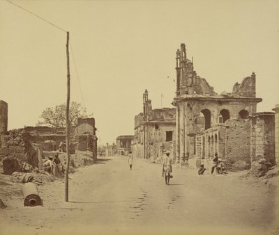 De Cawnpore Road, Lucknow door Felice Beato