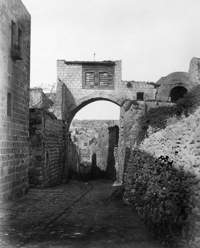 De Ecce Homo Boog over de Via Dolorosa in Jeruzalem, 1857 door Felice Beato