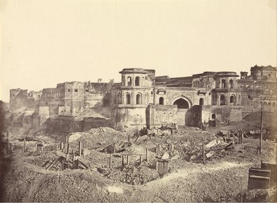 De Mucha Bawn, of de Oude Citadel van Lucknow door Felice Beato