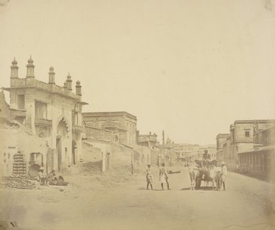 [The Road by which General Henry Havelock Entered in the Residency, Lucknow]. door Felice Beato