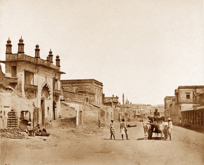 De Weg waarlangs Generaal Sir Henry Havelock de Residentie binnenging, Lucknow door Felice Beato