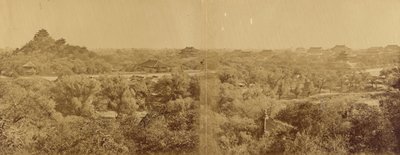 Uitzicht op het keizerlijk winterpaleis, Peking, met de kunstmatige molen, 29 oktober 1860 door Felice Beato