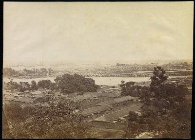 Yokohama vanaf de Governors Hill door Felice Beato