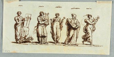 Allegorische figuren van de kunsten door Felice Giani