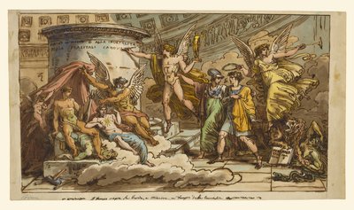 Allegorie op het leven van Canova door Felice Giani