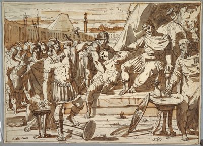 Caius Mucius Scaevola en Porsena door Felice Giani