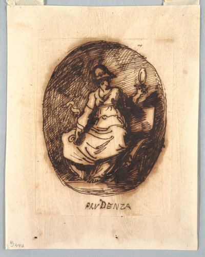 Decoratief Project met Voorzichtigheid in Ovaal door Felice Giani
