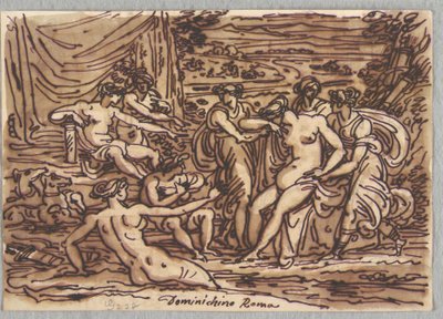 Diana en Callisto, naar Domenichino door Felice Giani