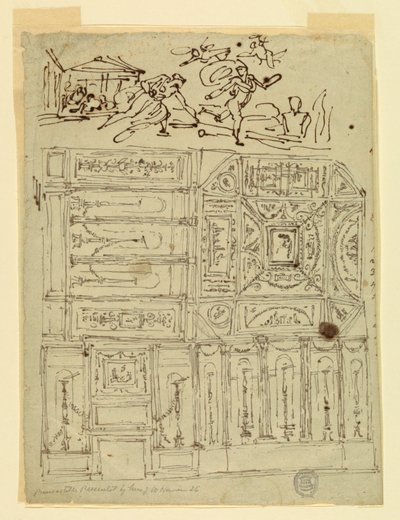 Tekening, Atalanta en Hippomenes, ca. 1800 door Felice Giani