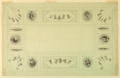 Tekening, Palazzo Quirinale, Rome;, 1812 door Felice Giani