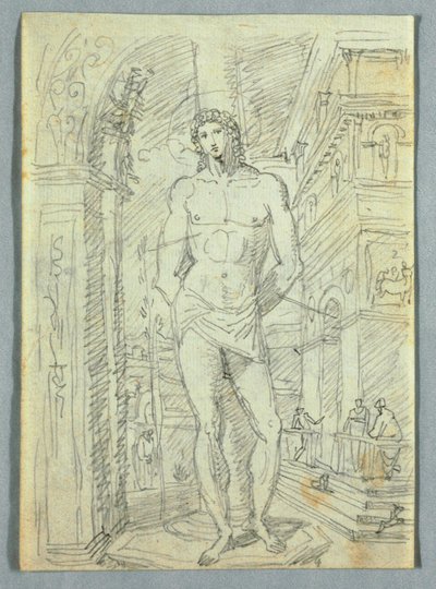 Tekenen, Studies van vrouwen- en kinderhoofden en handen, 1810-20 door Felice Giani