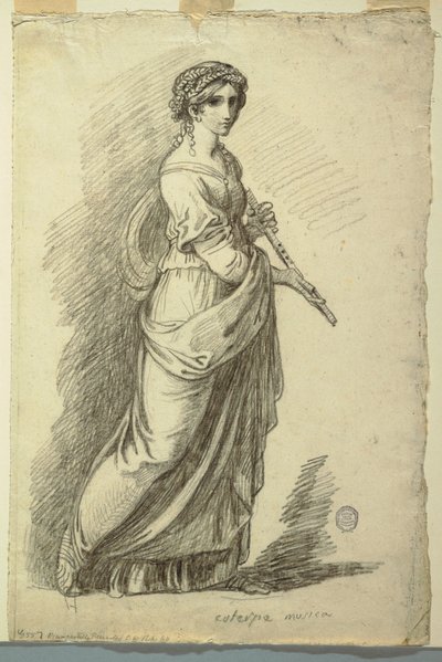 Euterpe, muze van de lyrische poëzie door Felice Giani