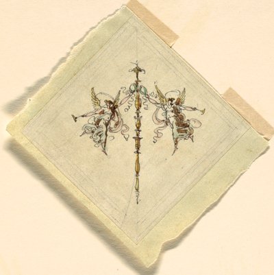 Roem met trompet, Sala di Recezione, Palazzo Quirinale, Rome door Felice Giani