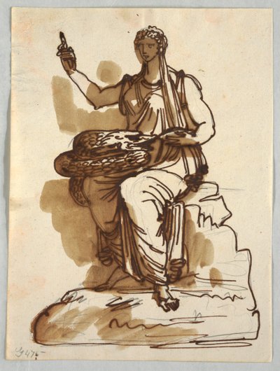 Hygeia, naar een antiek standbeeld in de Giustiniani-collectie, Rome door Felice Giani