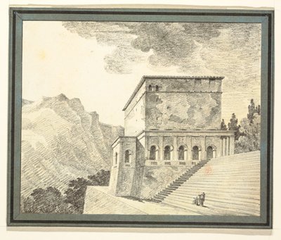 Imaginaire Klassieke Tempel in de Bergen door Felice Giani
