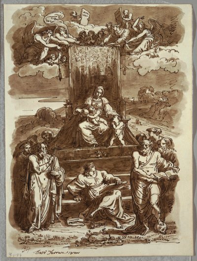 Madonna op de Troon door Felice Giani