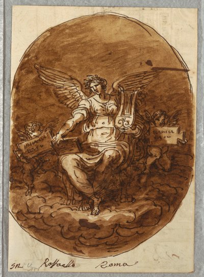Personificatie van poëzie, naar Raphael door Felice Giani