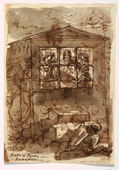 Schetsboek Folio, Paus Sixtus II en Diaken door Felice Giani