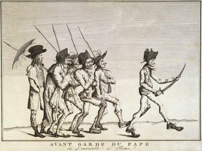 Soldaten van de paus voor de Slag bij Faenza door Felice Giani