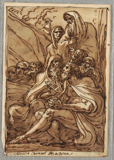 St. Antonius en de kluizenaars, Studie naar Lodovico Carracci door Felice Giani