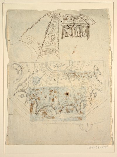 Studie voor de Sala di Apollo, Palazzo Milzetti, Faenza door Felice Giani