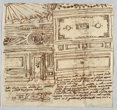 Drie Studies van Wandspiegels door Felice Giani