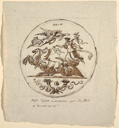 Triomf van de Vrede, Rondel, voor de Aldini Villa in Montmorency door Felice Giani