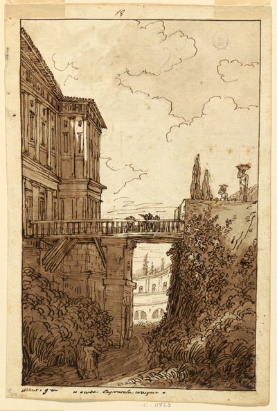 Villa Farnese: in de gracht van Caprarola door Felice Giani