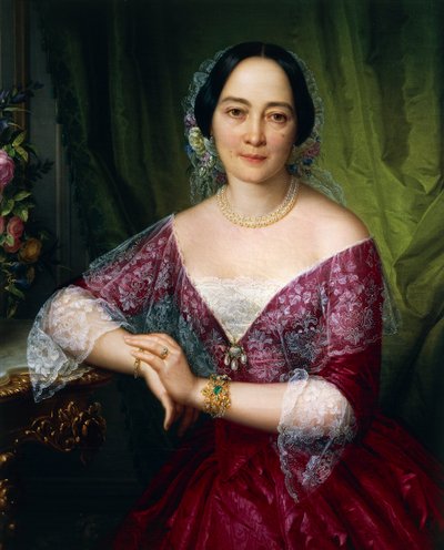 Portret van Anne Opulich door Felice Schiavoni door Felice Schiavoni