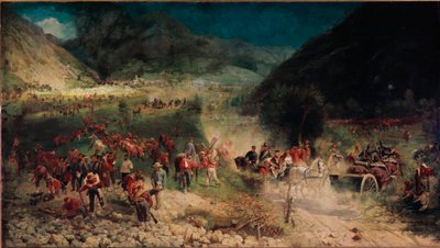 Derde Italiaanse Onafhankelijkheidsoorlog: de Slag bij Bezzecca op 21/07/1866 door Felice Zennaro